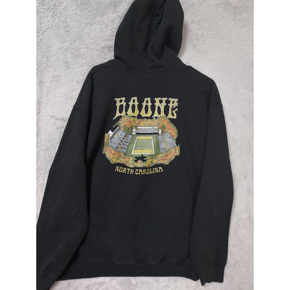 Barstool Sports Hoodie Mens Large Boone North Carolina Sweatshirt Fleece Black